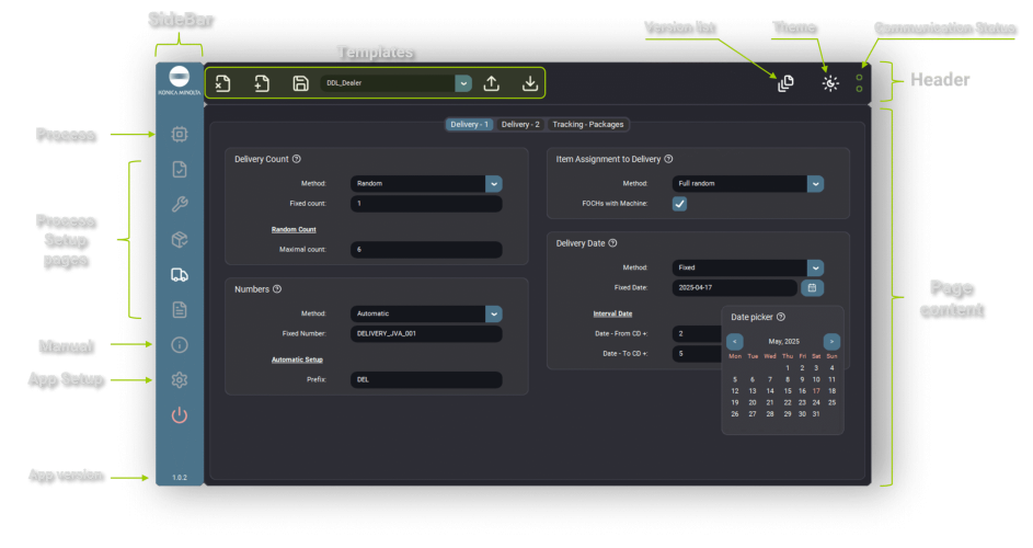 Data generator page